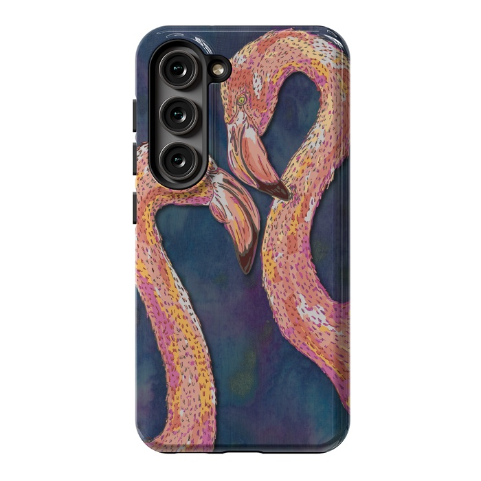 Galaxy S23 StrongFit Pink Flamingos by Lotti Brown
