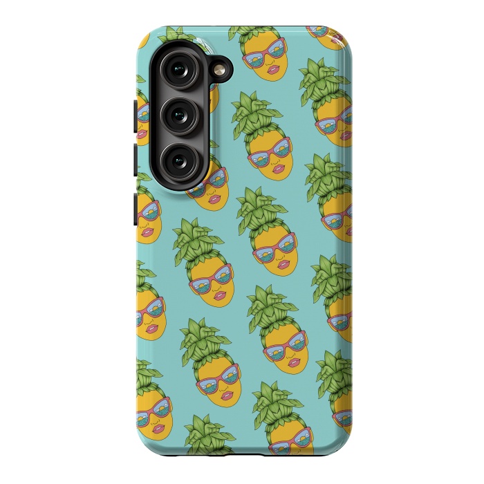 Galaxy S23 StrongFit Pineapple Girl pattern by Coffee Man