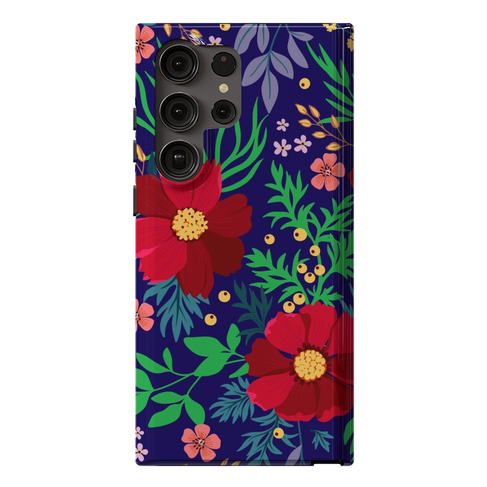 Galaxy S23 Ultra StrongFit Red Flowers In The Ocean by ArtsCase