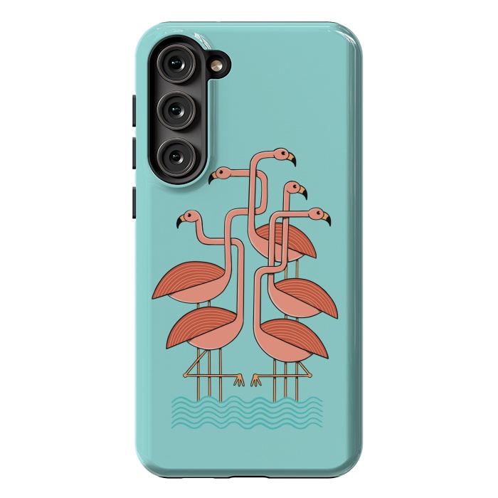 Galaxy S23 Plus StrongFit Flamingos by Coffee Man