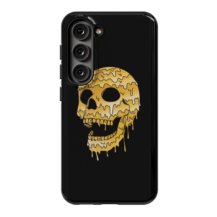 Galaxy S23 StrongFit Gold Skull by Coffee Man