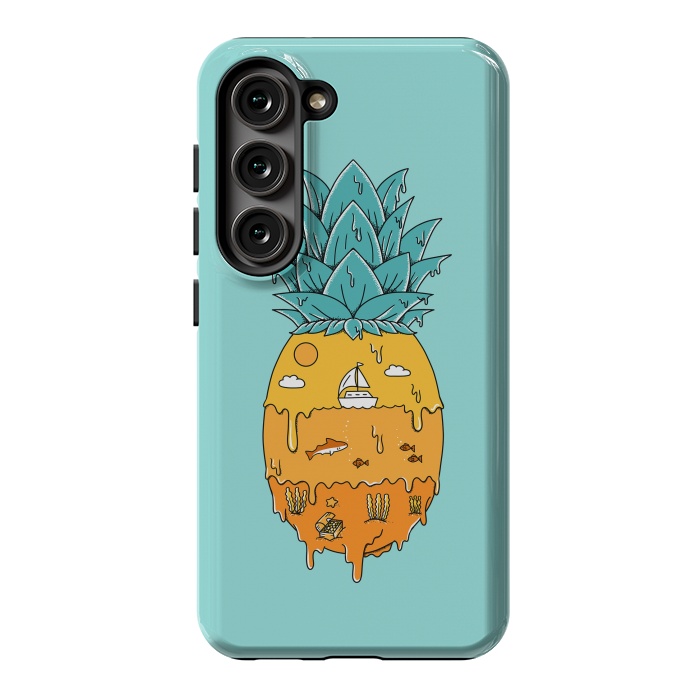 Galaxy S23 StrongFit Pineapple Landscape green by Coffee Man