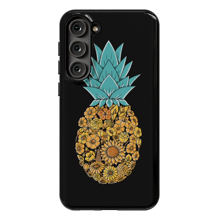 Galaxy S23 Plus StrongFit Pineapple Floral by Coffee Man