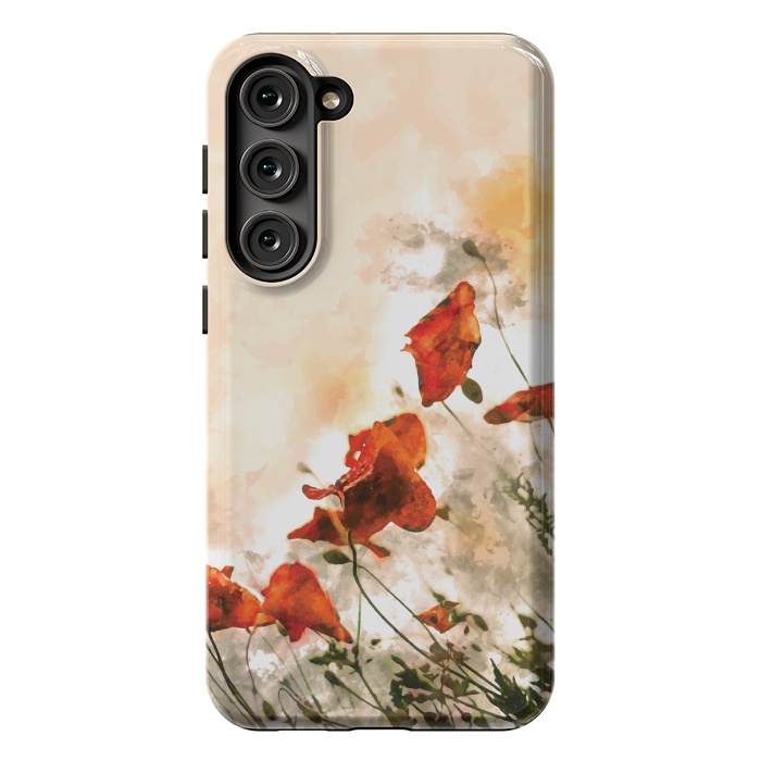 Galaxy S23 Plus StrongFit Red Poppy II by Creativeaxle