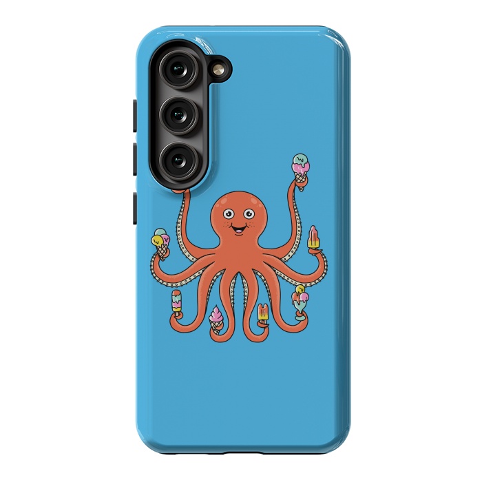 Galaxy S23 StrongFit Octopus Ice Creams by Coffee Man