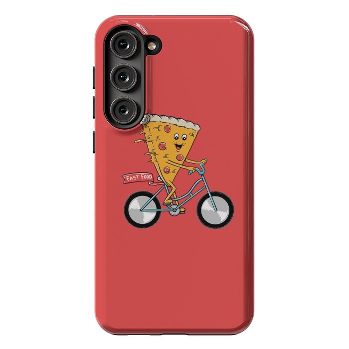 Galaxy S23 Plus StrongFit Pizza Fast Food Red by Coffee Man
