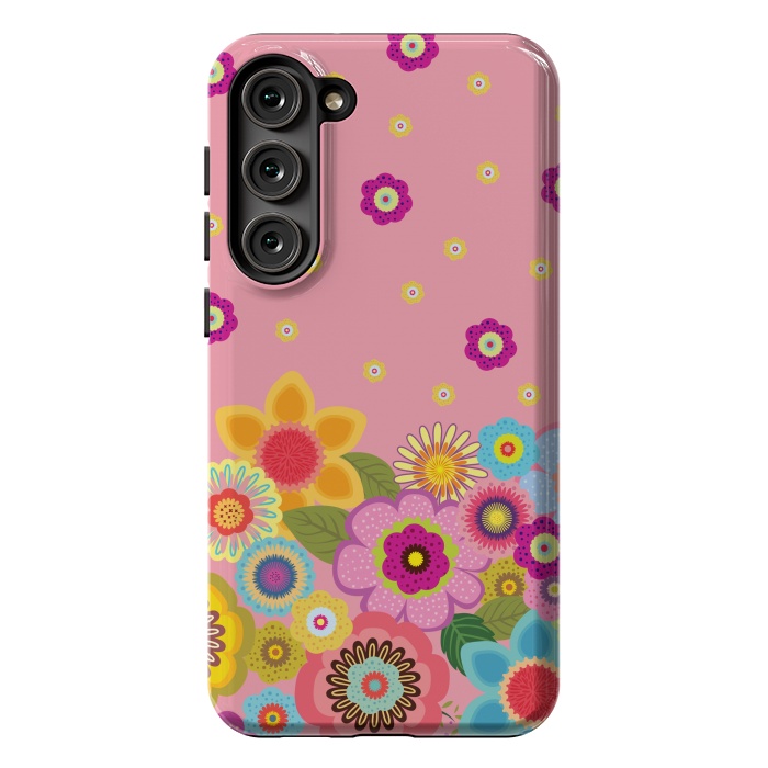 Galaxy S23 Plus StrongFit assorted spring flowers by ArtsCase
