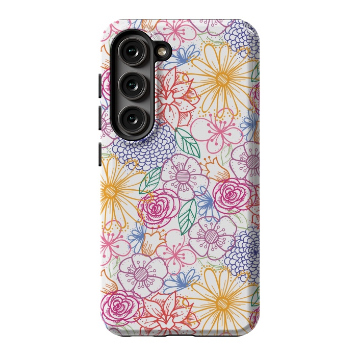 Galaxy S23 StrongFit Summer Bright Floral by TracyLucy Designs