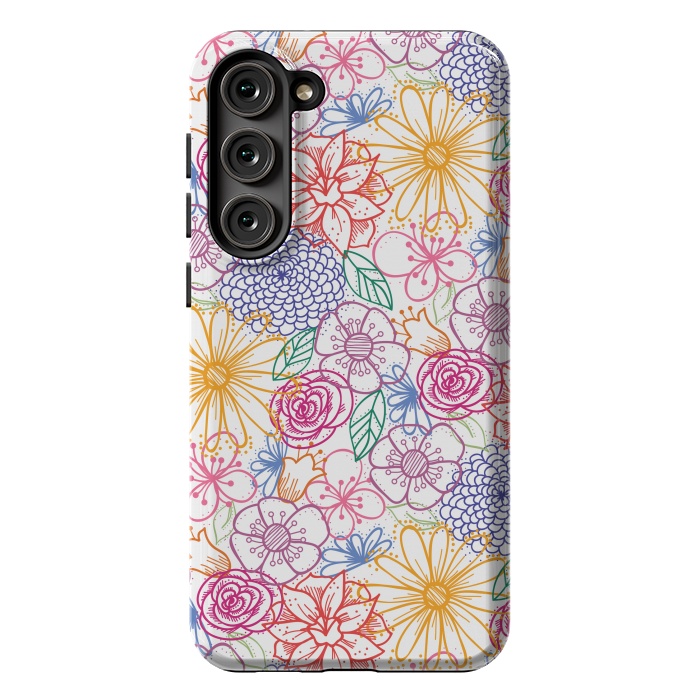 Galaxy S23 Plus StrongFit Summer Bright Floral by TracyLucy Designs