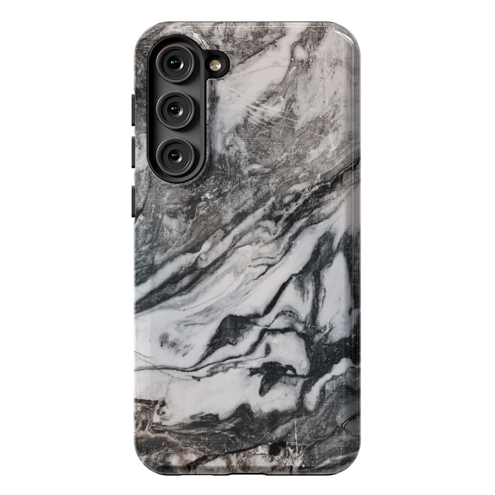 Galaxy S23 Plus StrongFit White and black Marble by Winston
