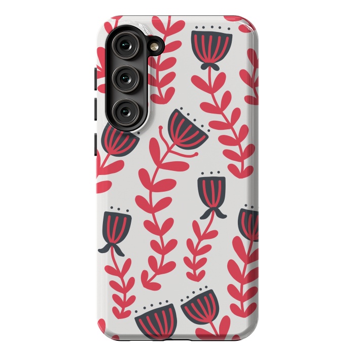 Galaxy S23 Plus StrongFit Red flowers by Winston