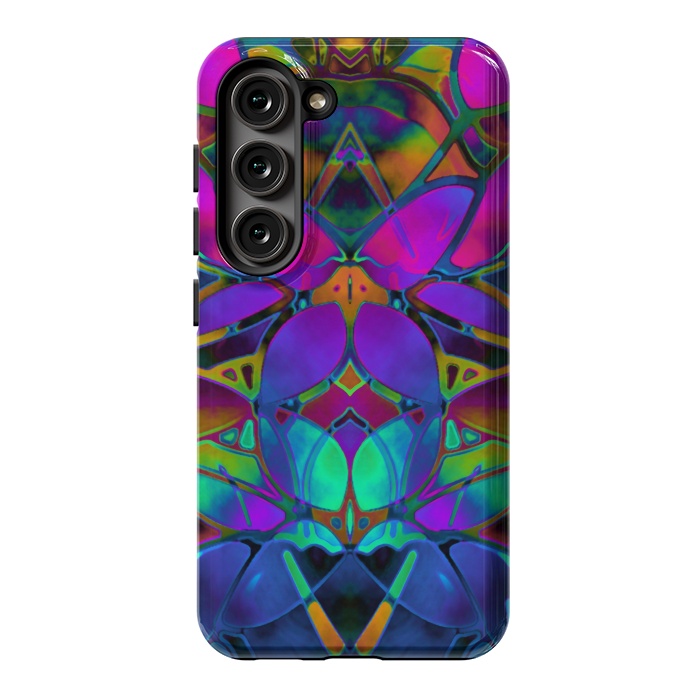 Galaxy S23 StrongFit Floral Fractal Art G308 by Medusa GraphicArt