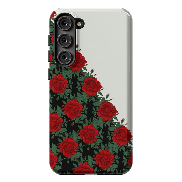 Galaxy S23 Plus StrongFit Red roses pattern by Jms