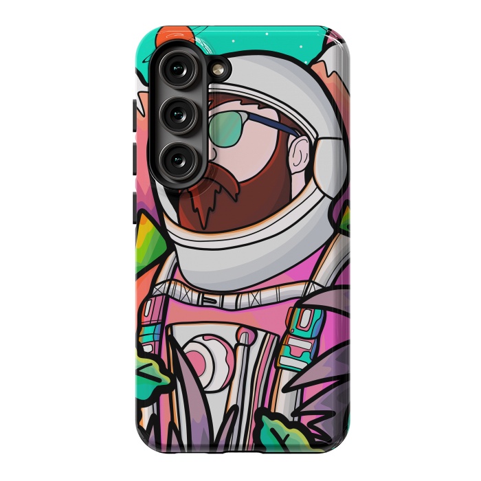 Galaxy S23 StrongFit Pastel astronaut by Steve Wade (Swade)
