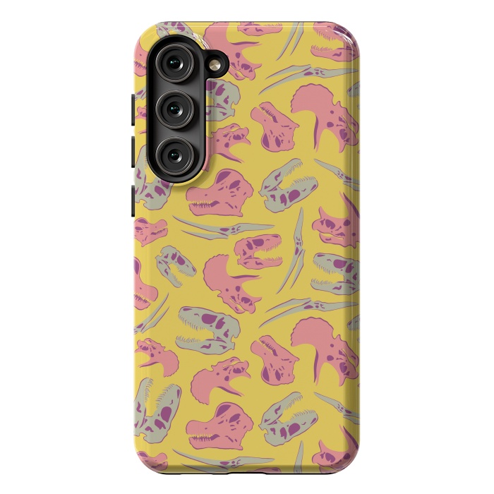 Galaxy S23 Plus StrongFit Skull Roll - Yellow by Melissa Lee