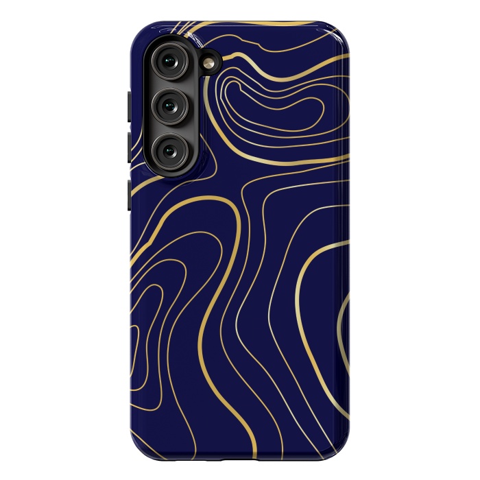Galaxy S23 Plus StrongFit golden abstract lines by MALLIKA