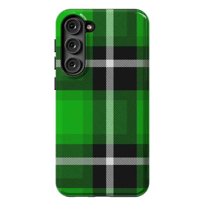 Galaxy S23 Plus StrongFit Green Scottish Plaid by TMSarts