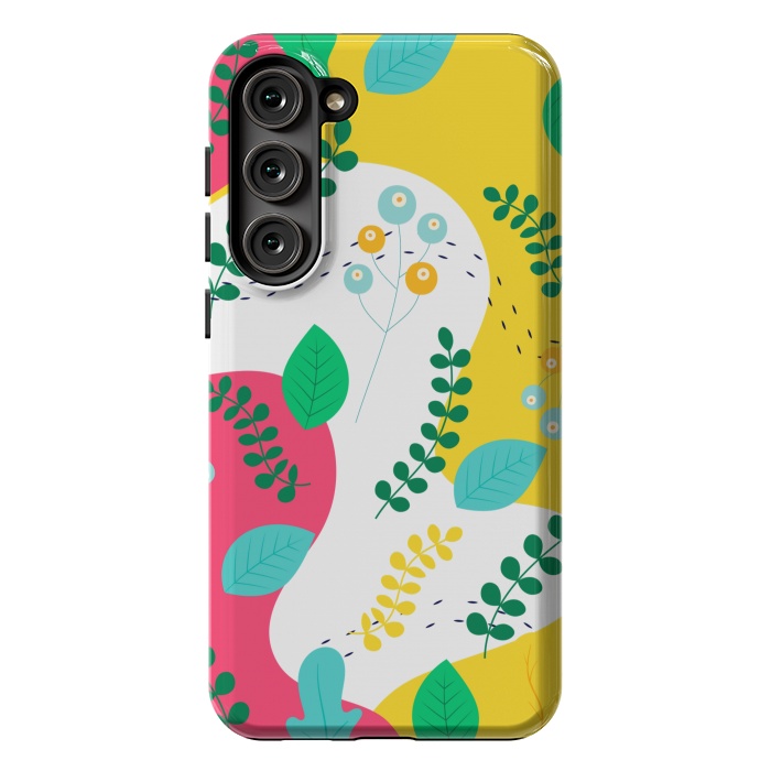 Galaxy S23 Plus StrongFit ABSTRACT FLORAL PATTERN 3  by MALLIKA