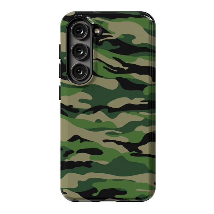 Galaxy S23 StrongFit GREEN CAMOUFLAGE PATTERN by MALLIKA