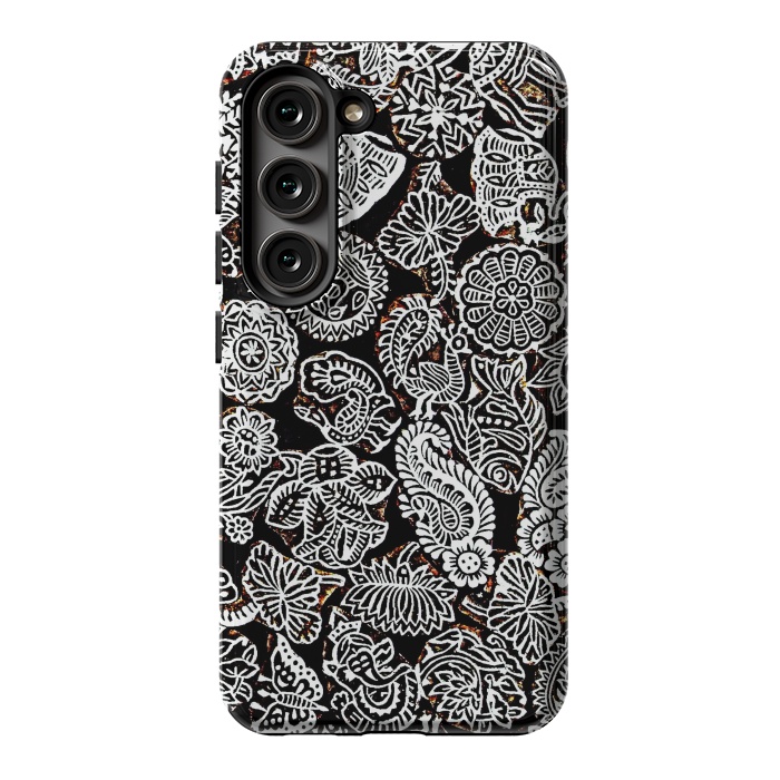 Galaxy S23 StrongFit Black and white pattern by Winston
