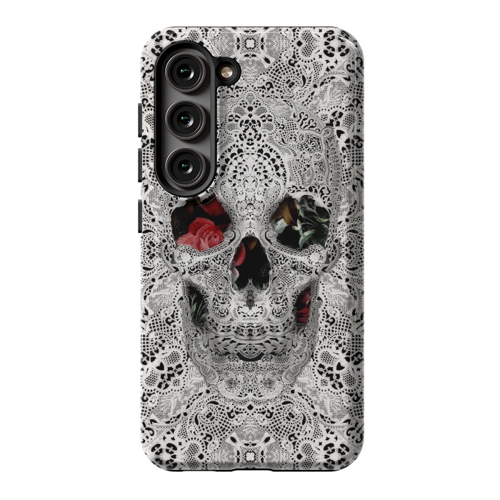 Galaxy S23 StrongFit Lace Skull 2 by Ali Gulec