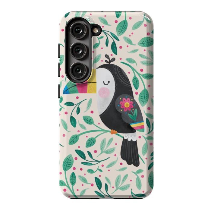 Galaxy S23 StrongFit Cheeky Toucan by Noonday Design