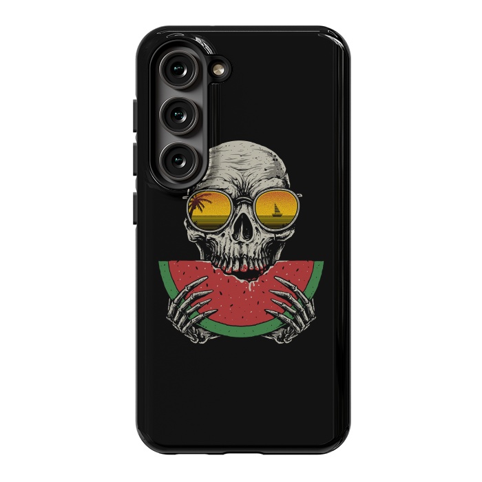 Galaxy S23 StrongFit Watermelon Skull by Afif Quilimo