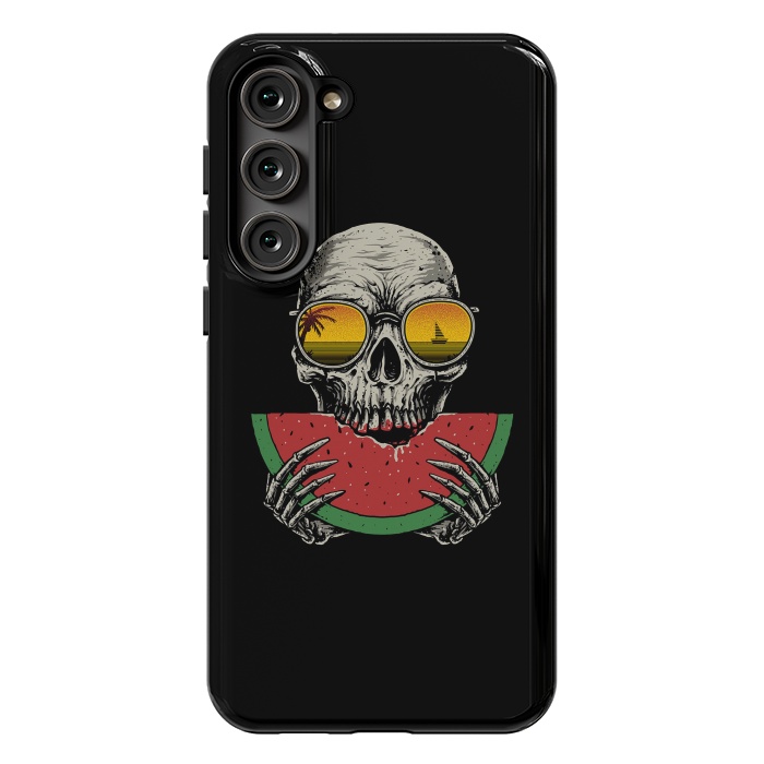 Galaxy S23 Plus StrongFit Watermelon Skull by Afif Quilimo