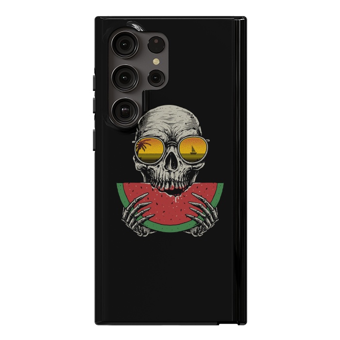 Galaxy S23 Ultra StrongFit Watermelon Skull by Afif Quilimo