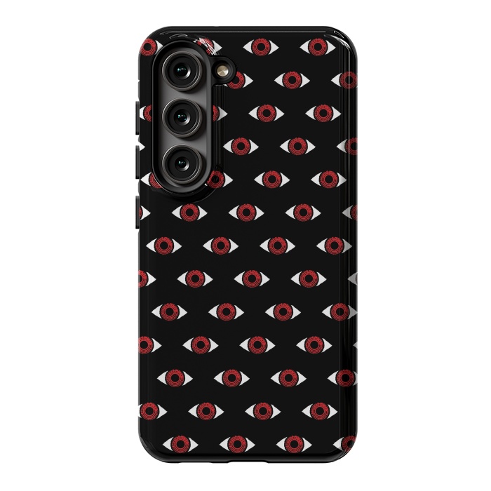 Galaxy S23 StrongFit Red eye pattern by Laura Nagel