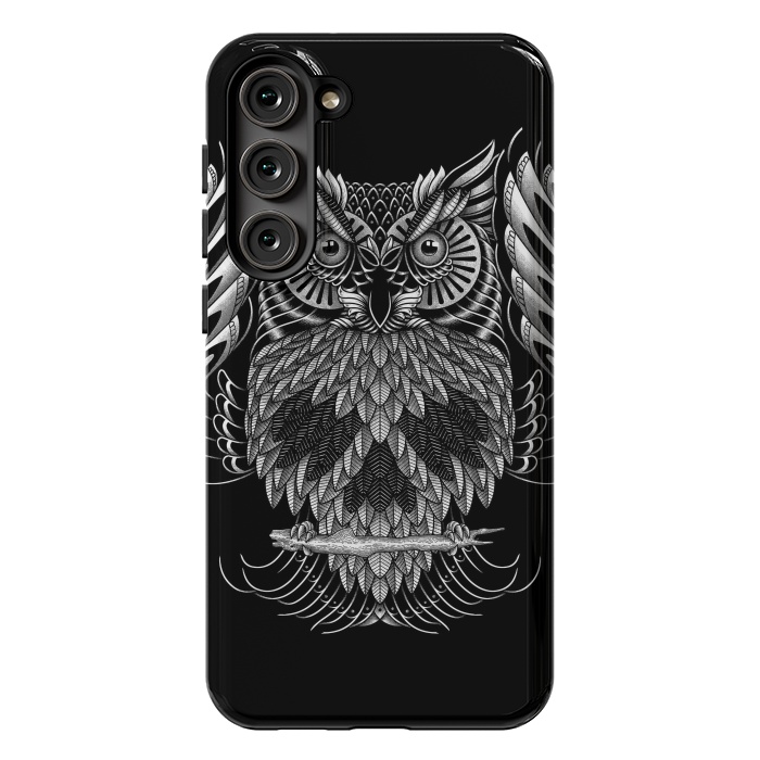 Galaxy S23 Plus StrongFit Owl Skull Ornate (Dark) by Afif Quilimo