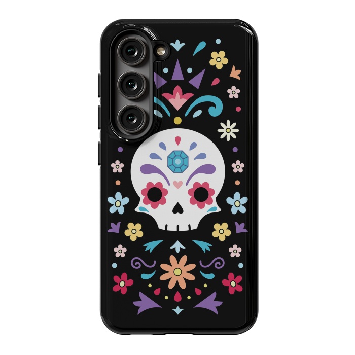 Galaxy S23 StrongFit Cute day of the dead by Laura Nagel