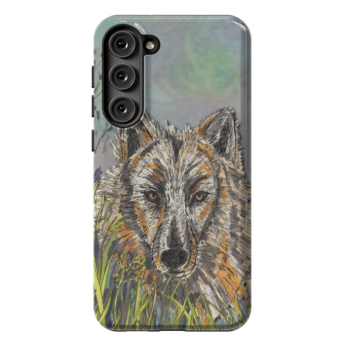 Galaxy S23 Plus StrongFit Wolf I by Lotti Brown