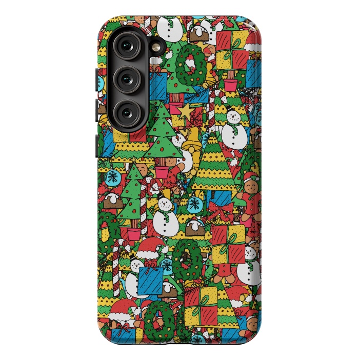 Galaxy S23 Plus StrongFit Merry Christmas pattern by Steve Wade (Swade)
