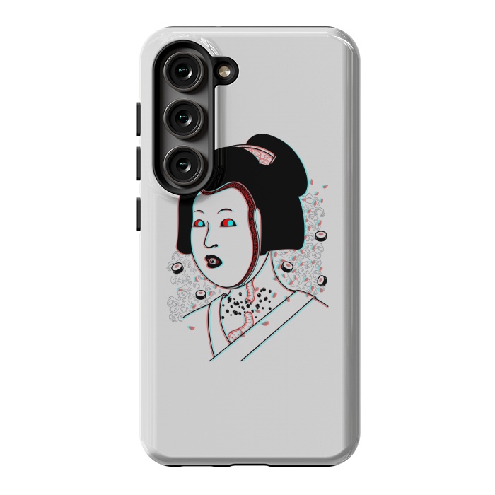 Galaxy S23 StrongFit Psychedelic Geisha by Pigboom