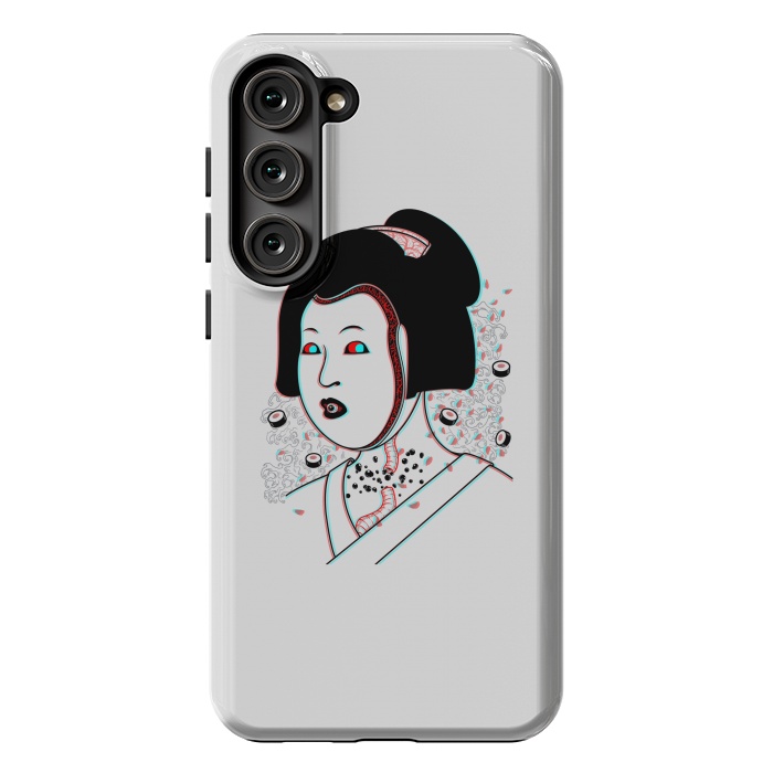 Galaxy S23 Plus StrongFit Psychedelic Geisha by Pigboom