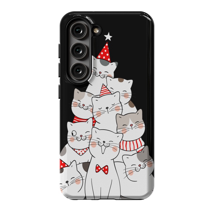 Galaxy S23 StrongFit christmas cats by haroulita