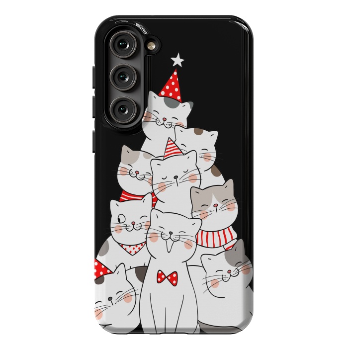 Galaxy S23 Plus StrongFit christmas cats by haroulita