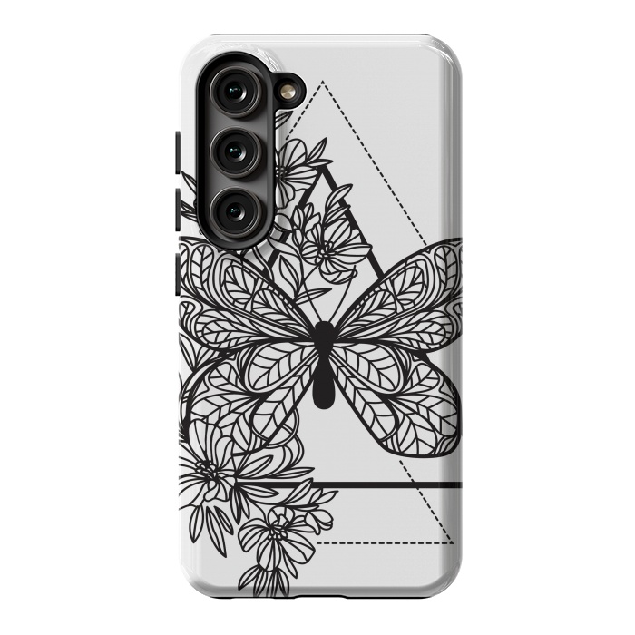 Galaxy S23 StrongFit bw butterfly by haroulita