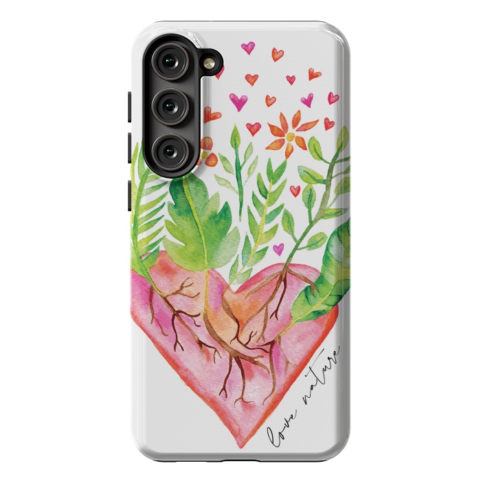 Galaxy S23 Plus StrongFit Love Nature by Pom Graphic Design