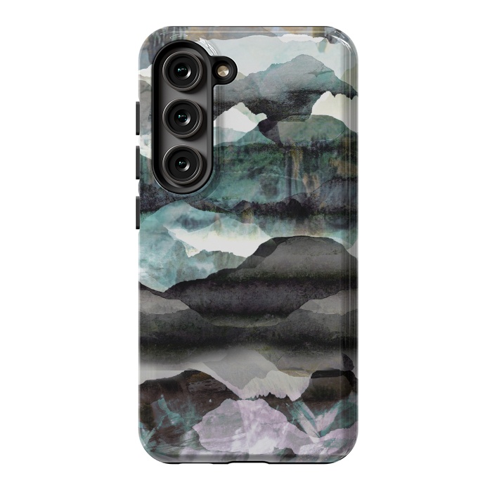 Galaxy S23 StrongFit stylised mountain landscape art by Oana 