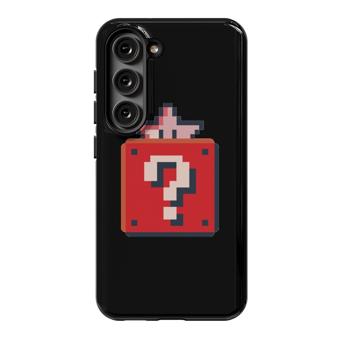 Galaxy S23 StrongFit Pixelated Mario Star by Winston