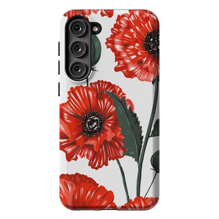 Galaxy S23 Plus StrongFit red poppy by haroulita