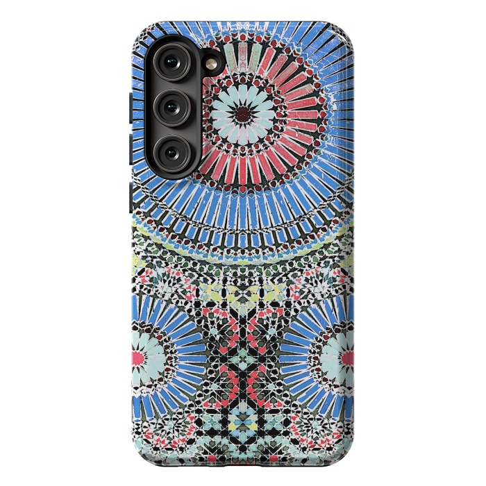 Galaxy S23 Plus StrongFit Colorful Moroccan inspired mosaic tiles by Oana 