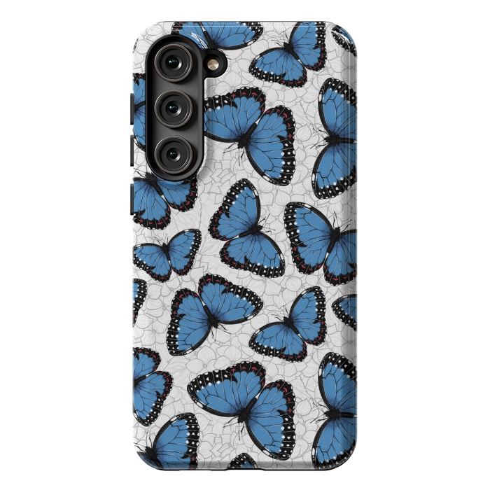 Galaxy S23 Plus StrongFit Blue morpho butterflies by Katerina Kirilova