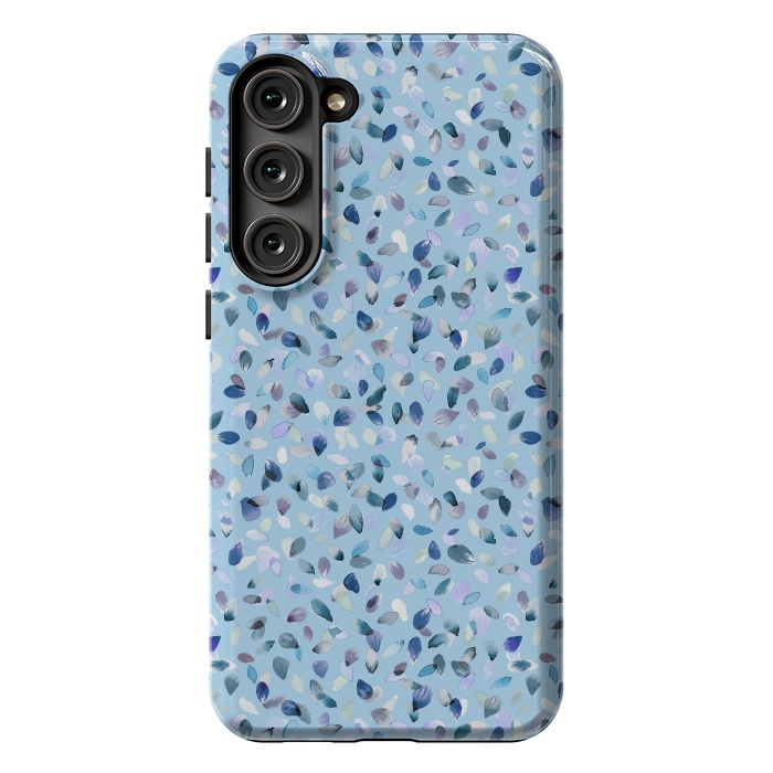 Galaxy S23 Plus StrongFit Flower Petals Soft Blue by Ninola Design