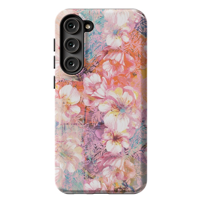 Galaxy S23 Plus StrongFit Colorful brushed roses painting by Oana 