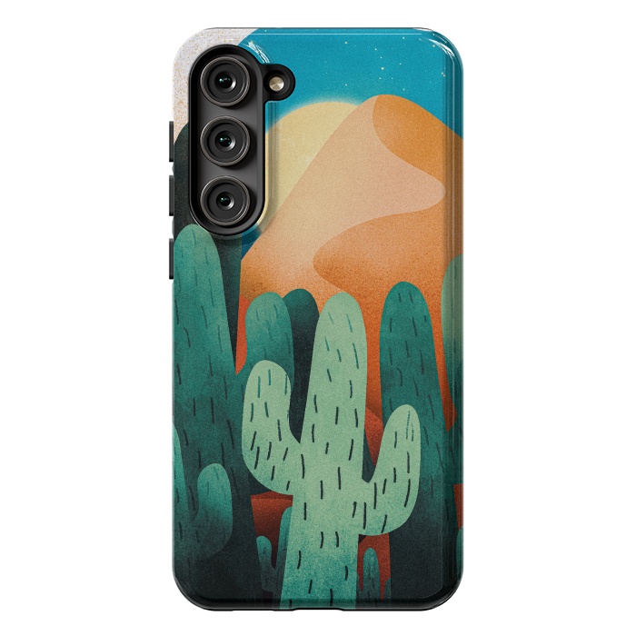 Galaxy S23 Plus StrongFit Sand cactus mountains by Steve Wade (Swade)