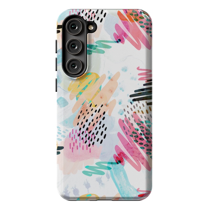 Galaxy S23 Plus StrongFit Fun colorful summer doodles by Oana 
