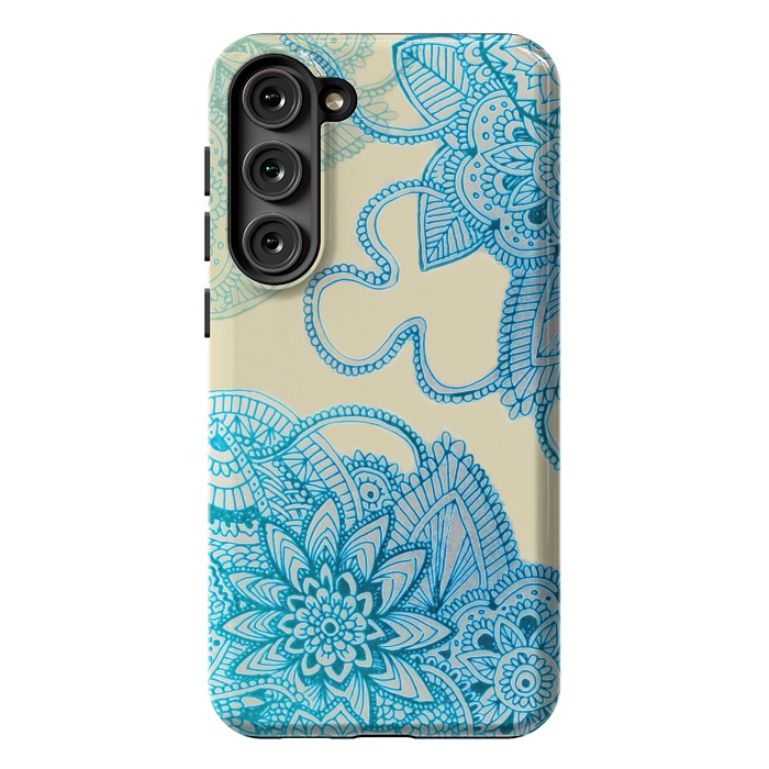 Galaxy S23 Plus StrongFit Floral Doodle G580 by Medusa GraphicArt